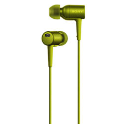 Sony MDR-EX750 h.ear High Resolution Noise Cancelling In-Ear Headphones with In-Line Mic/Remote Lime Yellow